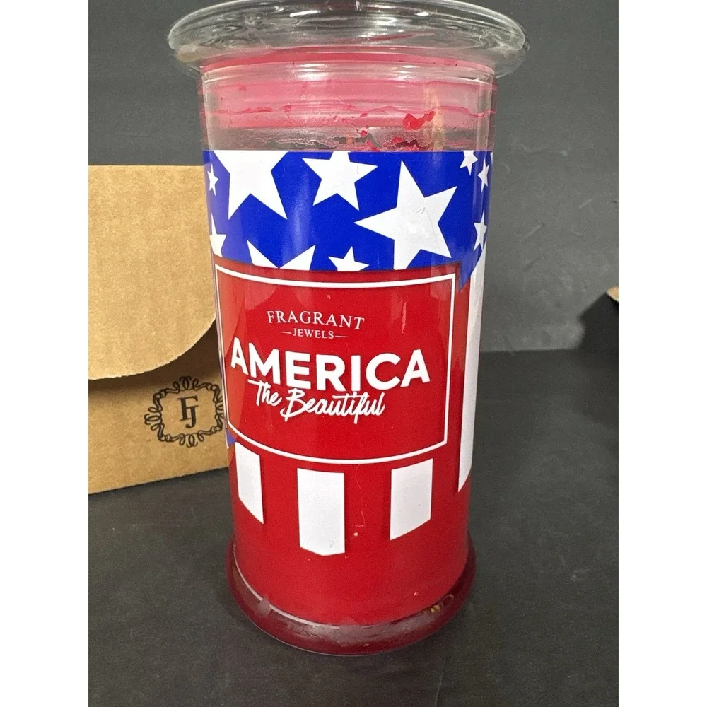 Fragrant Jewels America the Beautiful 16 oz Candle Ring Size 9 Unused